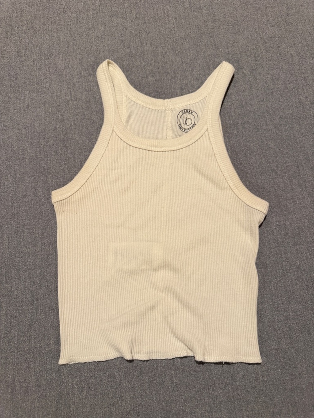 Urban Outfitters Cream crop tank top